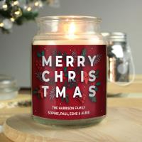 Personalised Christmas Large Scented Jar Candle Extra Image 1 Preview